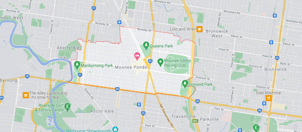 Moonee Ponds Map Area